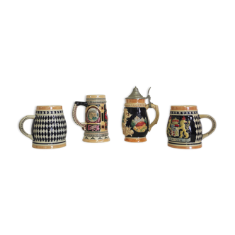 Tasses en porcelaine, Bavière, années 1980, ensemble de 4