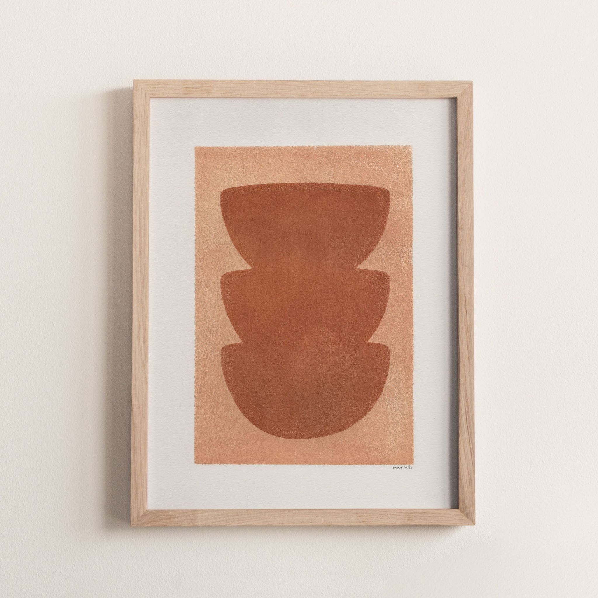 Painting on paper 30x40cm illustration dated and signed without frame M196
