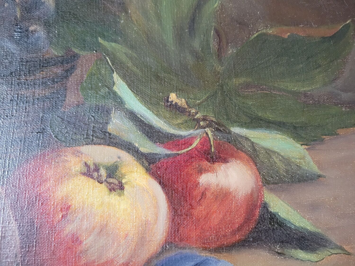 Still Life with Grapes and Game, signed, 1913