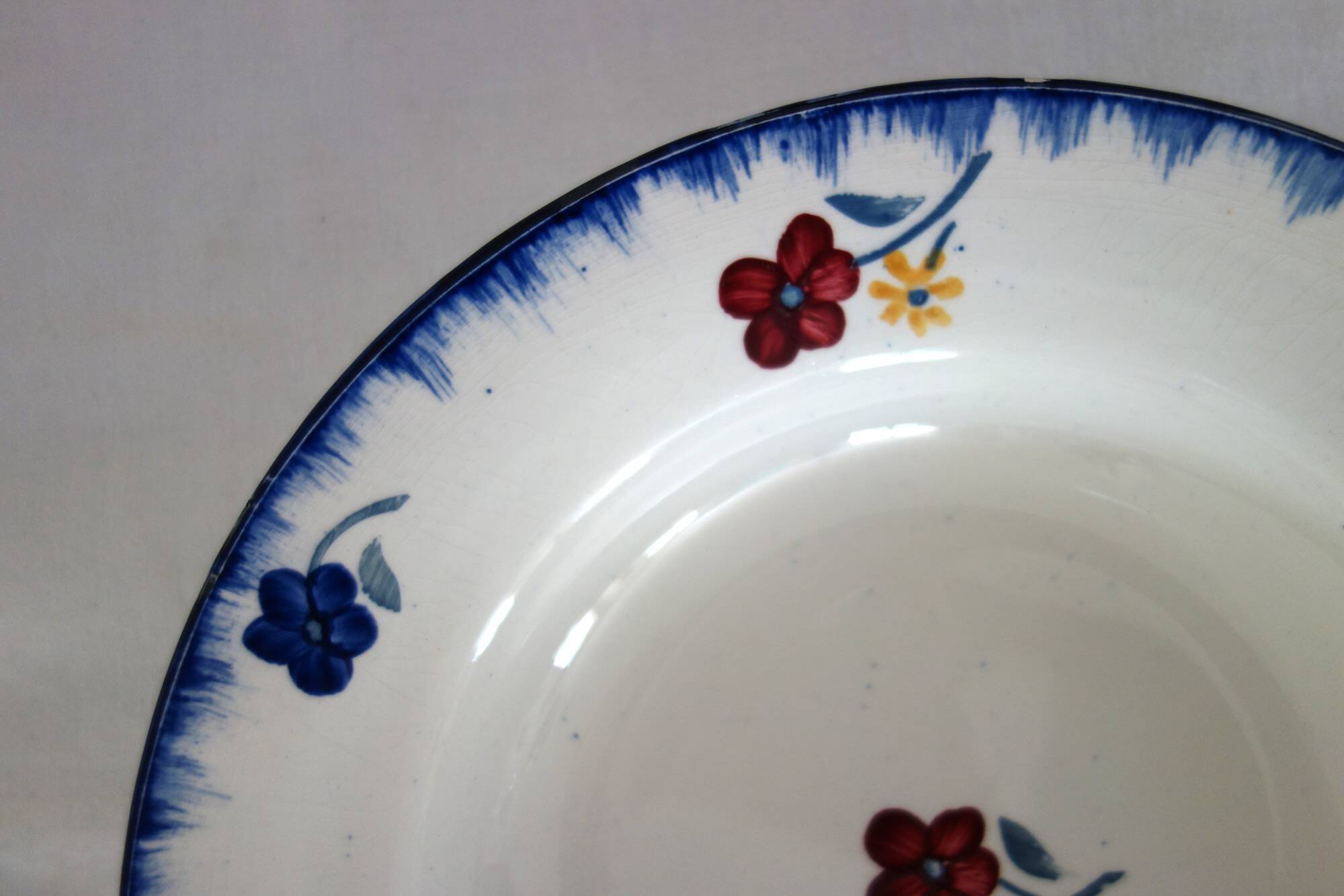 8 vintage soup plates, Mary-Lou model, Digoin Sarreguemines