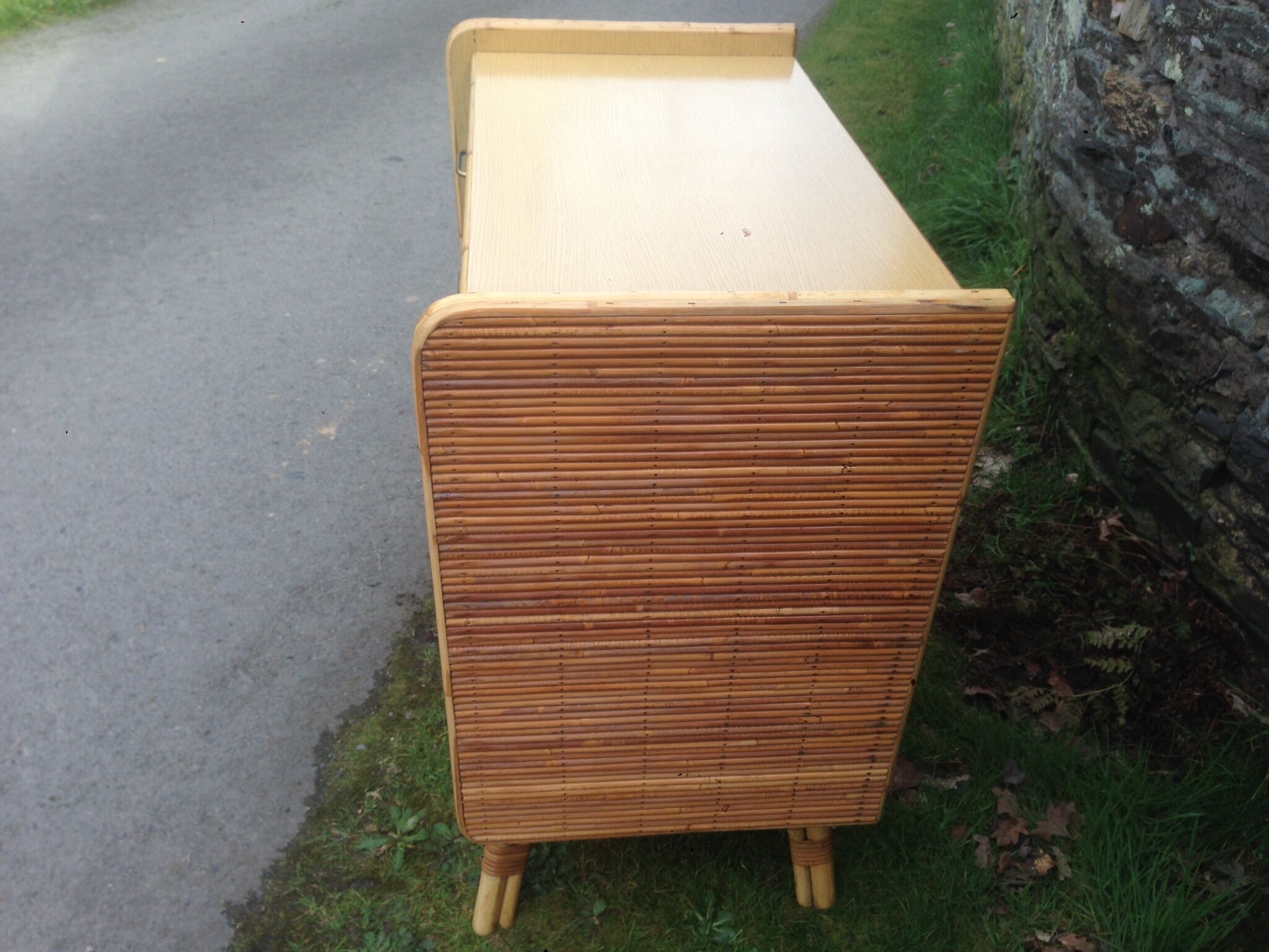 Vintage bamboo dresser