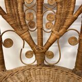 Peacock chair with armrests