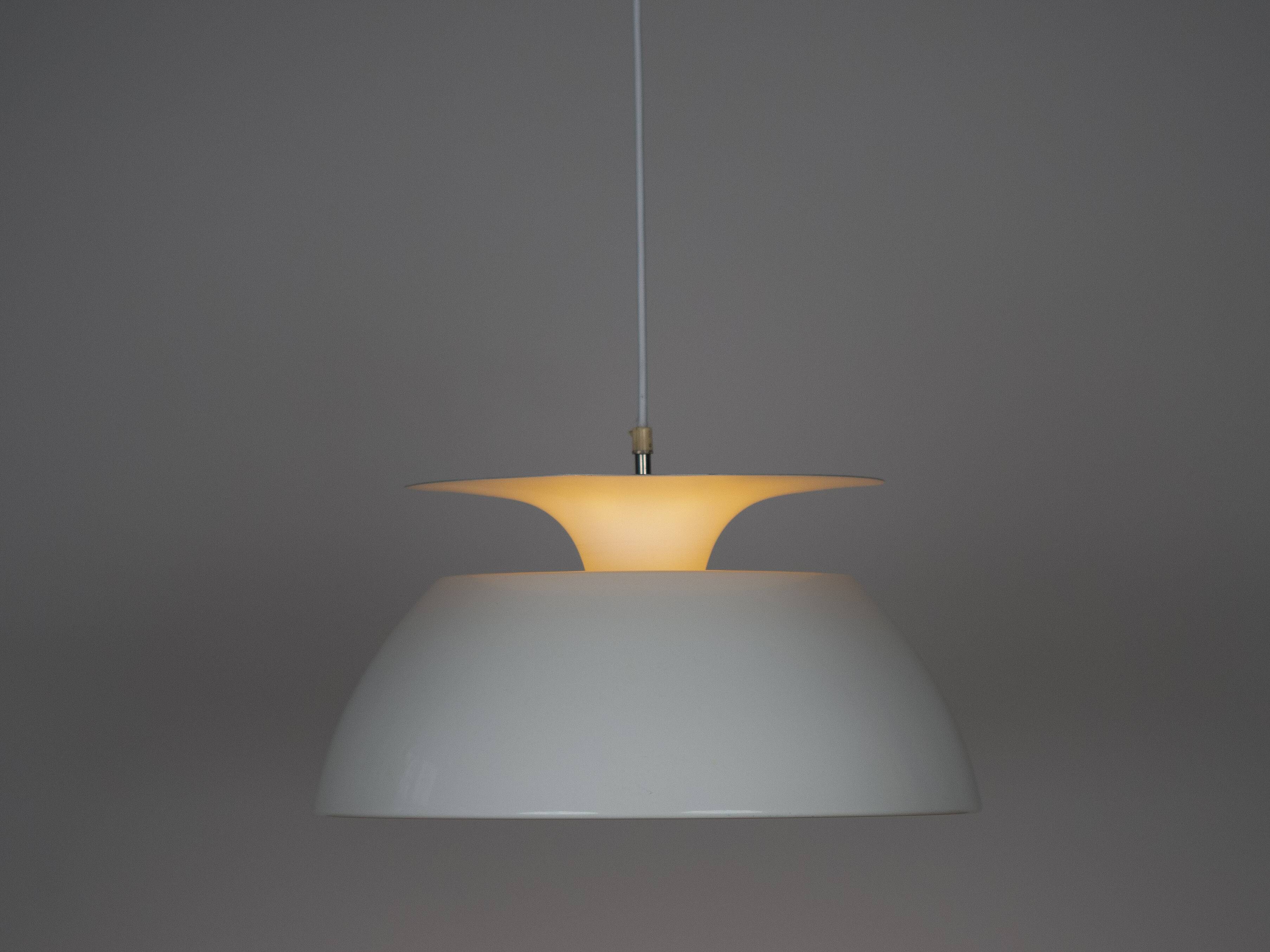 Lampe suspendue vintage danoise Jutlandia par Jorgen Hoj, Holmegaard, années 1970