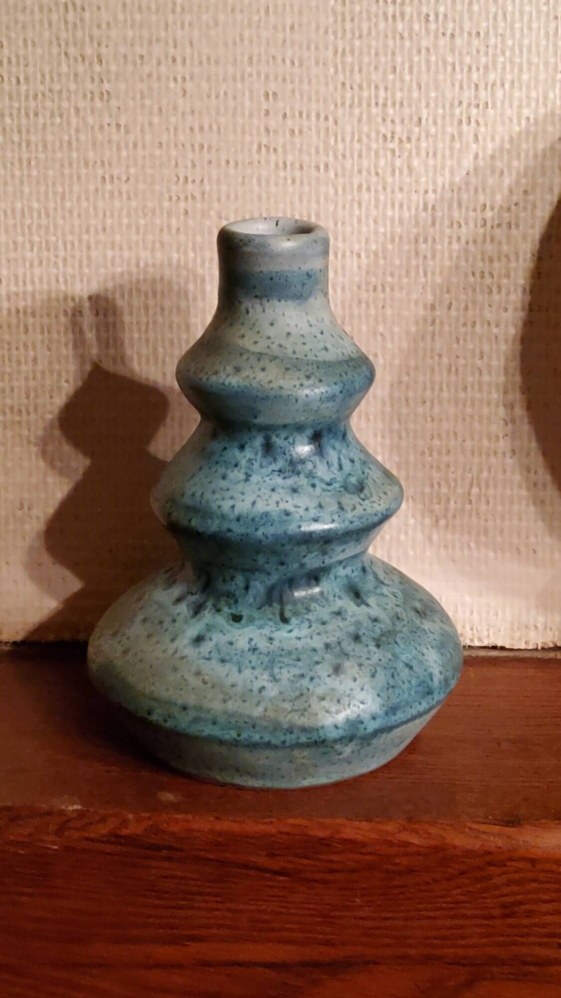 Designer vase by Jean Busson in glazed ceramic terracotta from Dinan