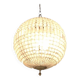 Crystal and bronze chandelier, spherical crystal suspension