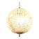Crystal and bronze chandelier, spherical crystal suspension