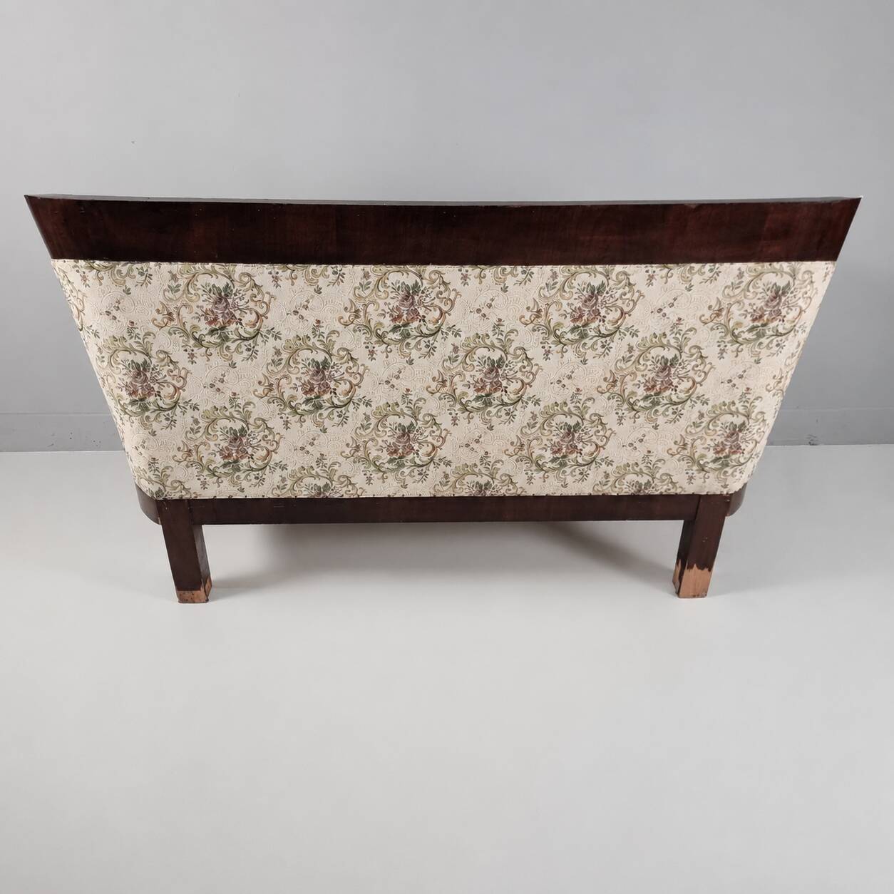 Biedermeier Walnut Veneer Sofa