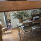 Antique natural wood mirror