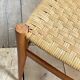 Pair of mid-century woven-seat dining chairs by G.B. Marangoni, Italy 1950s