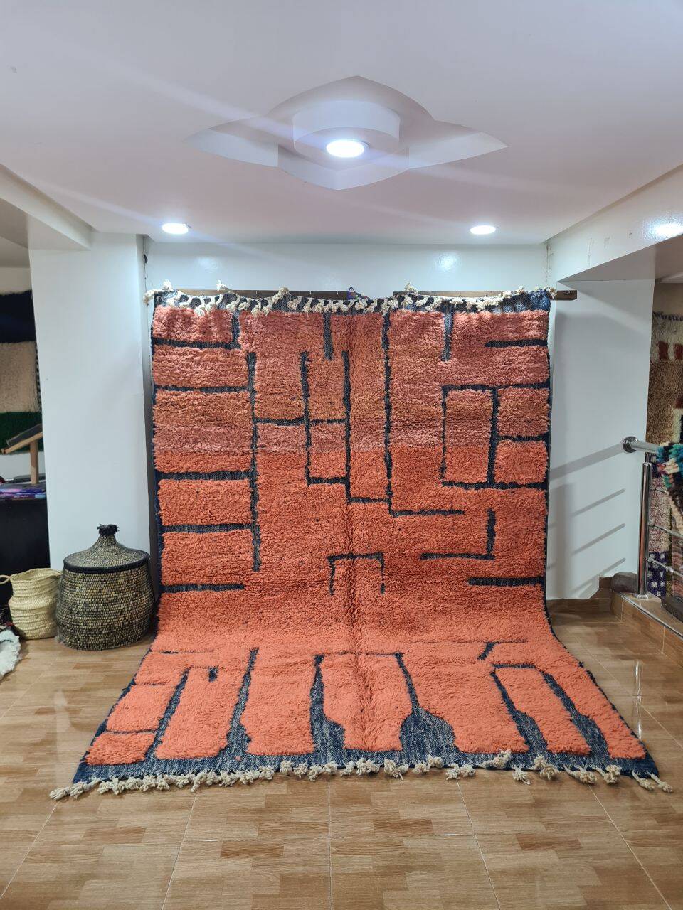 Handmade wool Berber rug 300X200 cm