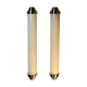 Art Deco glass and chrome tiered bathroom sconces