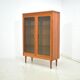Danish solid teak display cabinet 1960s Scandinavian vintage