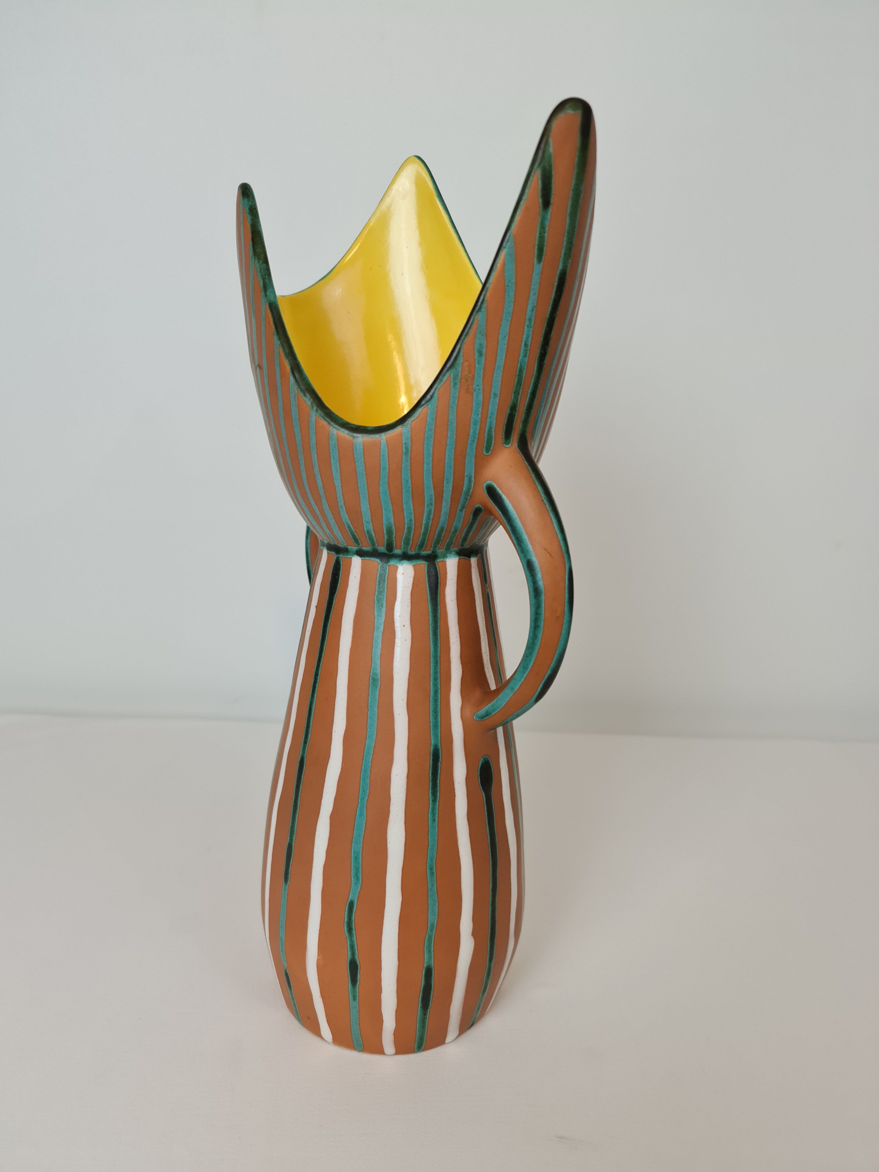 Gabriel Fourmaintraux 2-handle ceramic vase 1960