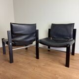 Pair of Safari armchairs by Maurice Burke for Arkana – England, year