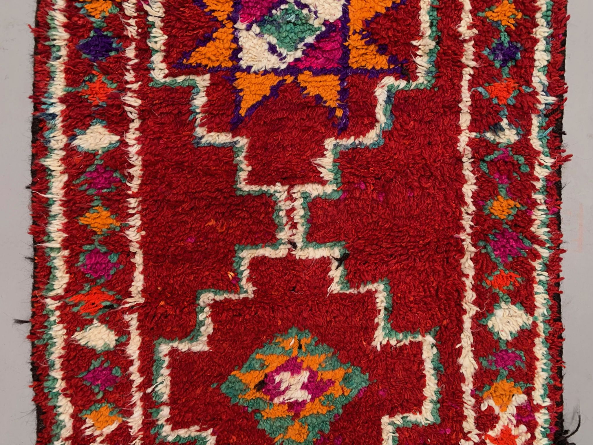 Vintage Turkish  Tribal Runner 330x90 cm veg dye wool rug tribal, handmade
