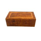 Cendriers en laiton et bois, briquet et boîte à cigares, italie 1970