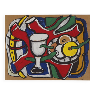 Fernand LÉGER : Nature morte aux pommes, Lithographie signée