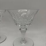 10 crystal champagne glasses, Bacarat, Picadilly model, France