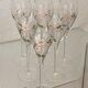 Six champagne flutes, Perrier-Jouët, Belle Epoque, E.Gallé