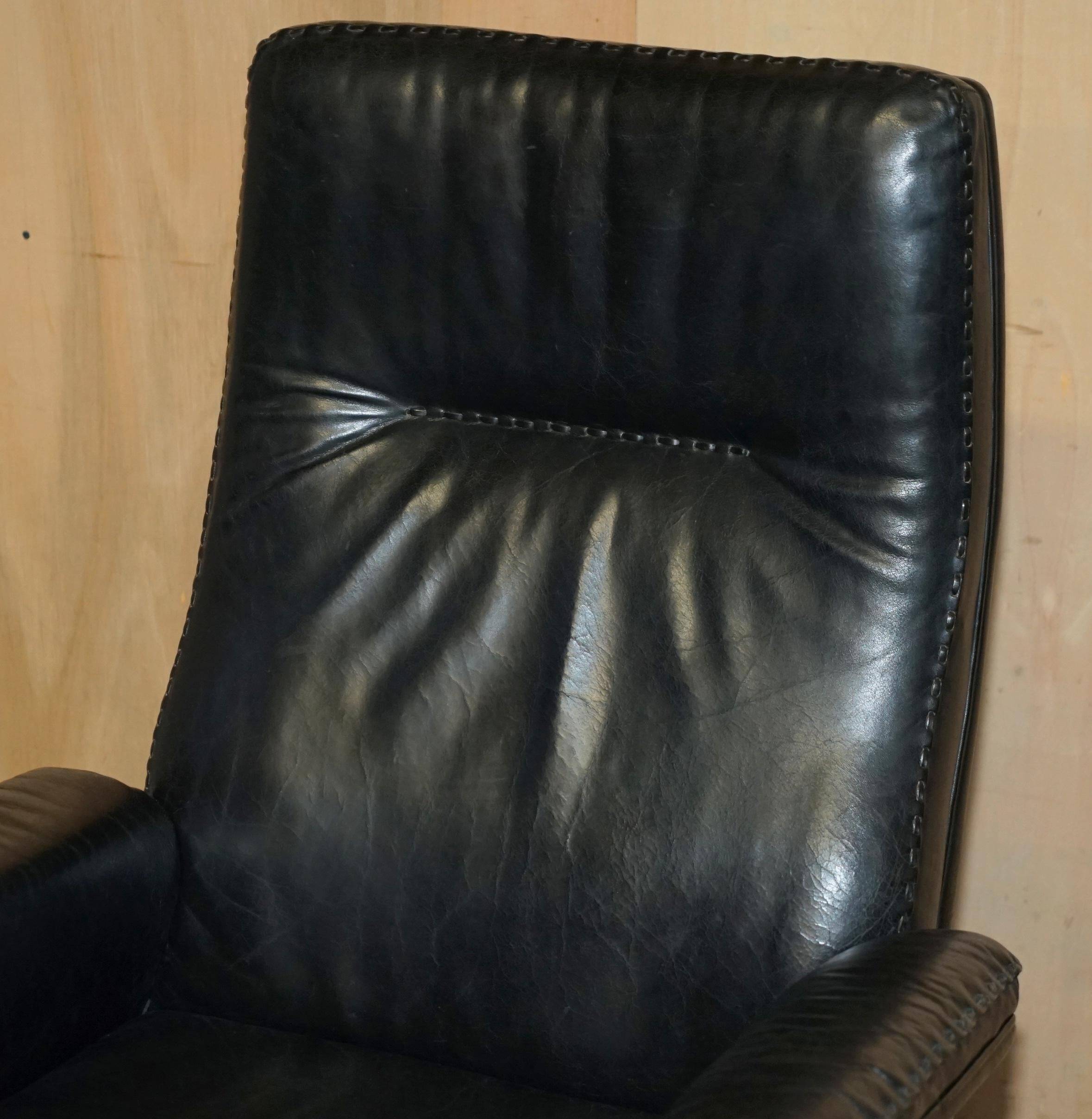 Vintage executive swivel office chair De Sede DS35 - mid-century leather