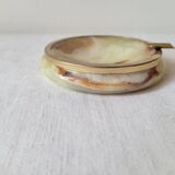 Onyx and brass ashtray