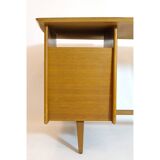 Jacques Hauville, tripod oak desk, 1950