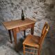 Compact French work table with bistro chair | Table circa 1900 | Chair circa 1950