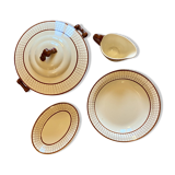 Lot of 4 vintage serving pieces from the Longchamp factory