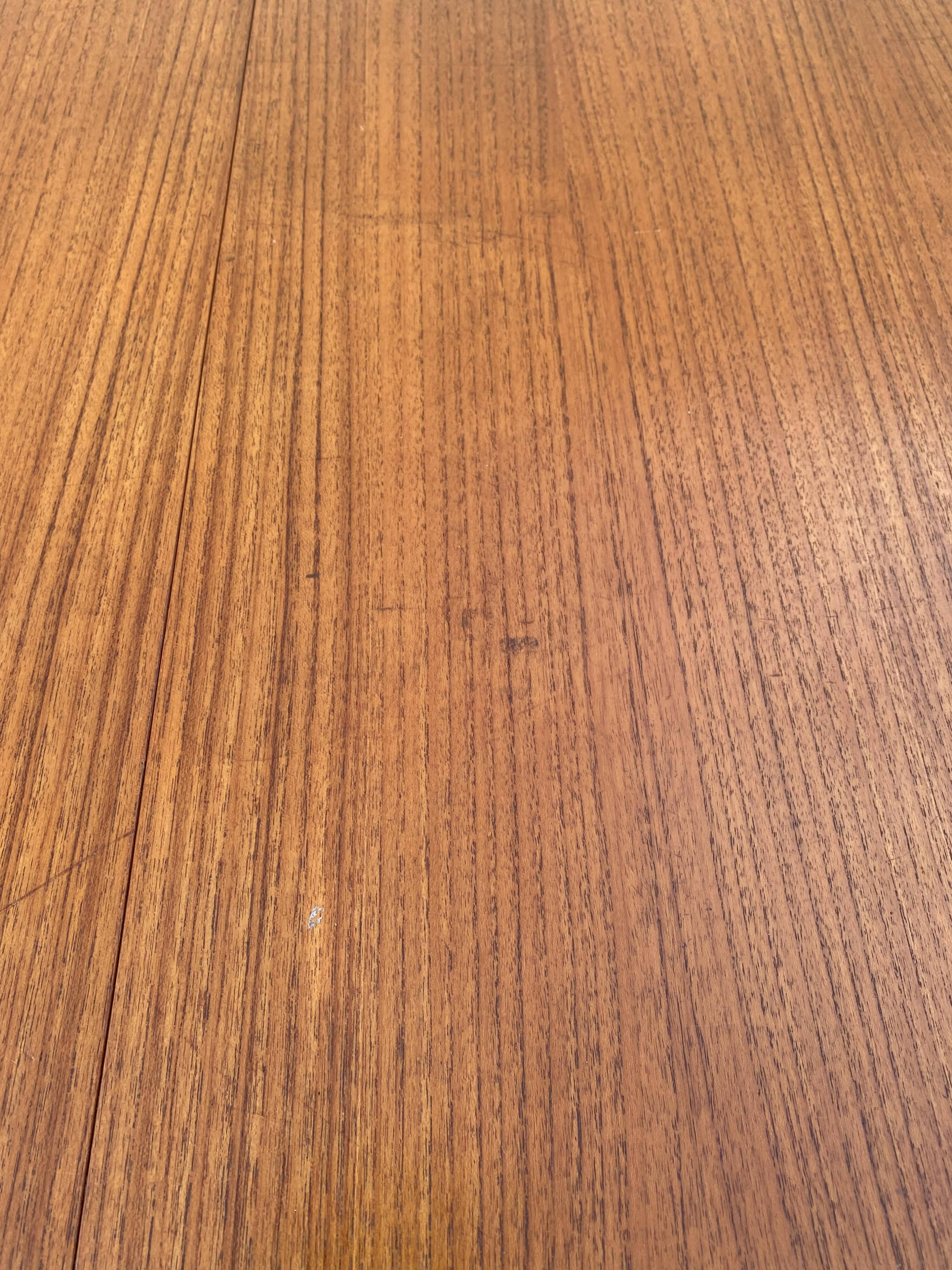 Extendable table 2 Scandinavian teak extensions 165/207/249 x 91cm vintage an60