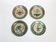 4 Vietri plates decorated by Fabbrica Ceramica Avallone, 1930s