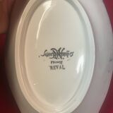 Sarreguemines sauce boat + 2 serving dishes, Reval ceramic decor
