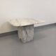 Table basse vintage en marbre blanc des années 70