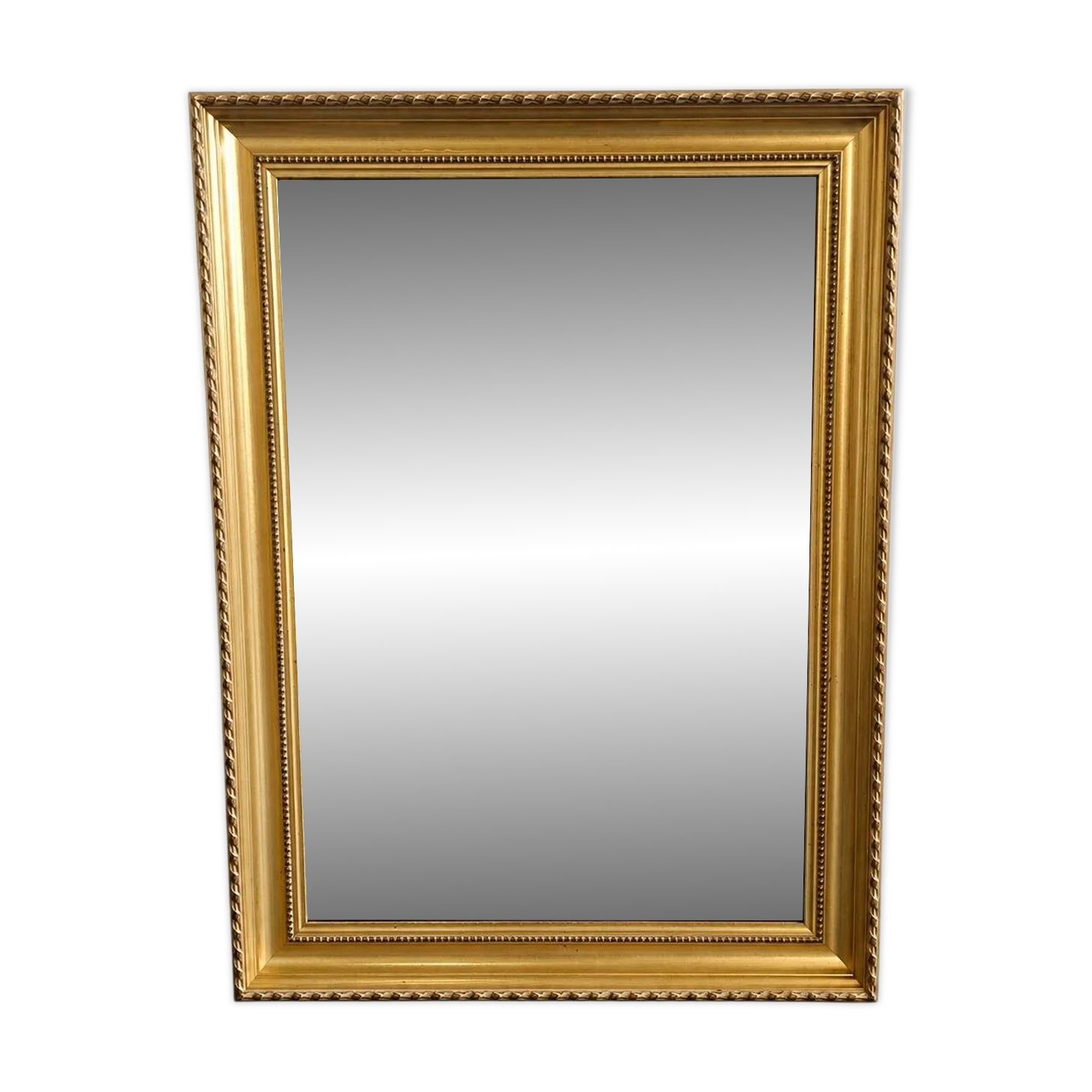 Golden mirror with bevelled glass – 70 × 52 cm