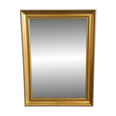 Miroir doré à glace biseautée – 70 × 52 cm