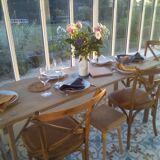 brasserie table - folding wooden guinguette