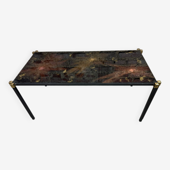 Coffee table in glass and metal by Lasco 1960