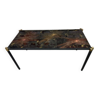 Coffee table in glass and metal by Lasco 1960