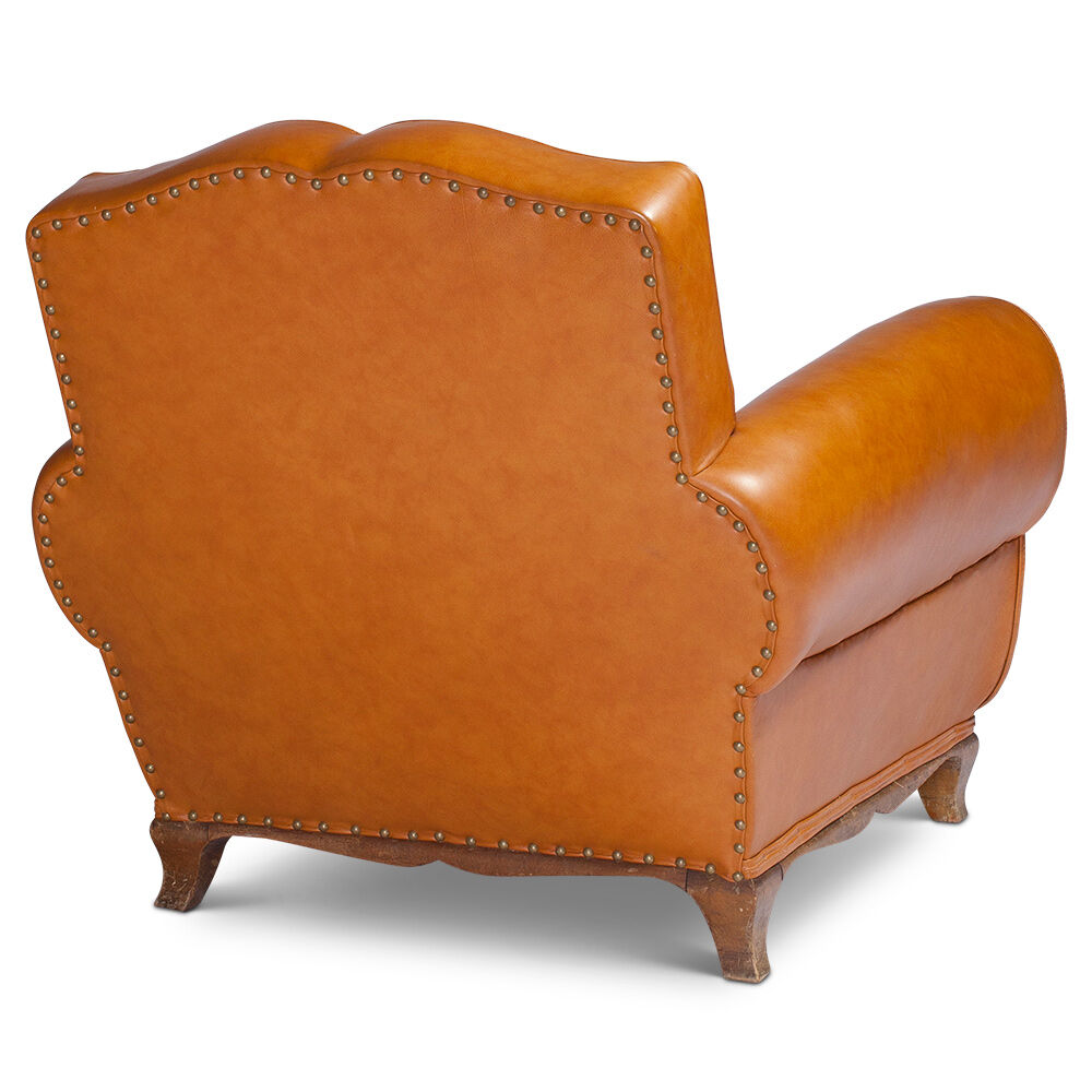 Pair of armchairs Club mustache leather