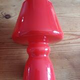 Paire de Lampes Vintage en Opaline Rouge