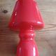 Paire de Lampes Vintage en Opaline Rouge