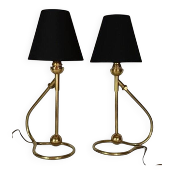 Paire De Lampes De Table / Appliques Par Kaare Klint (1888-1954), 1950s.