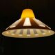 Yellow 80s plastic pendant lamp