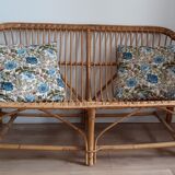 Rattan sofa 1960