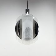Suspension en verre chromé et de Murano, Italie