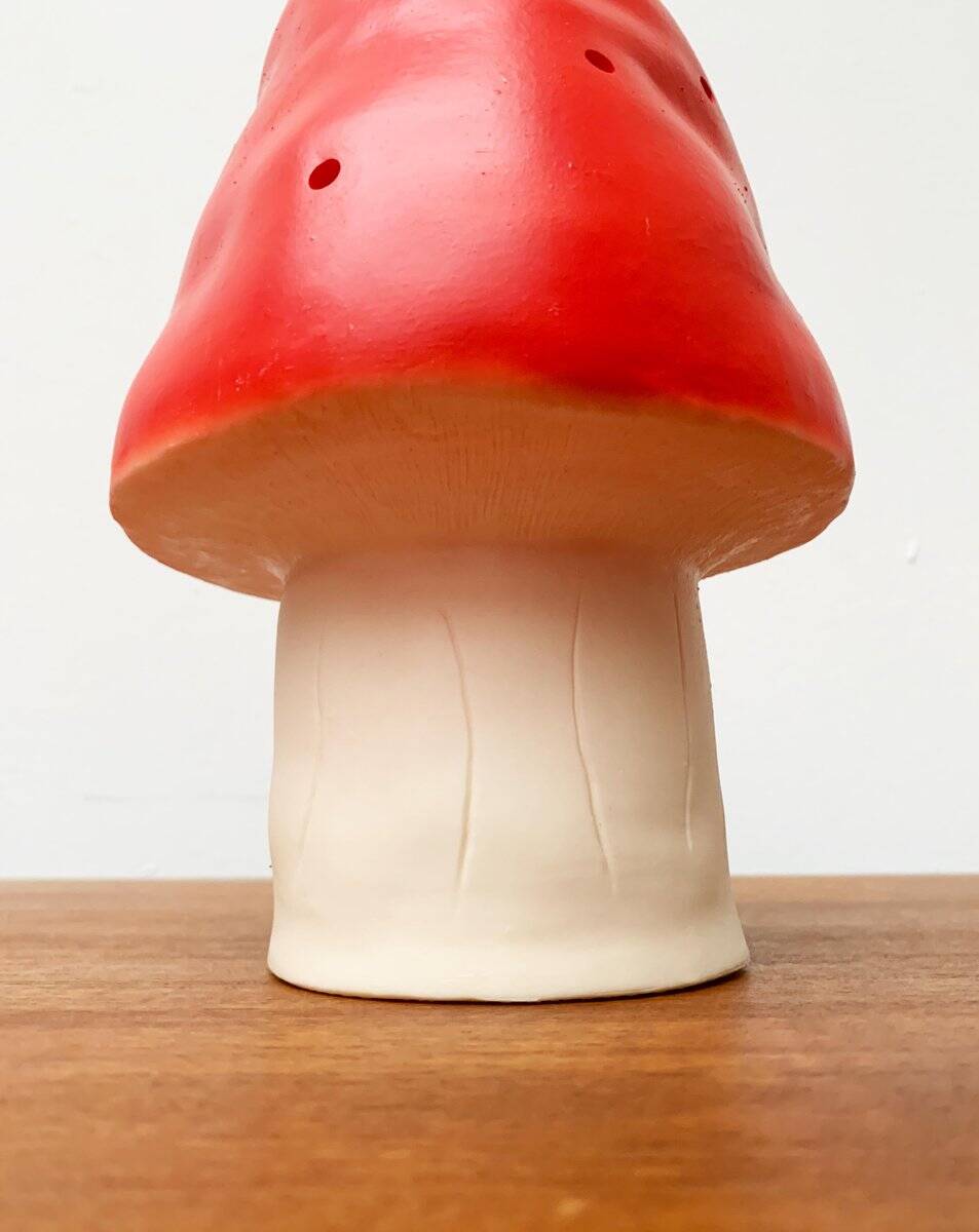 Postmodern plastic mushroom table lamp by Heico.