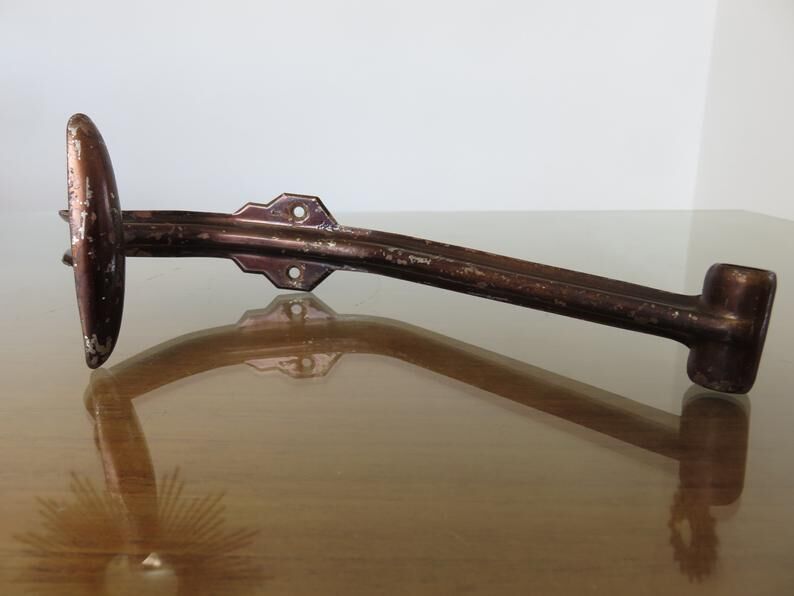Pair of steel coatrack stamped years 30/40