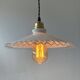 Antique lace-work pendant light in vintage opal, 24.5 cm
