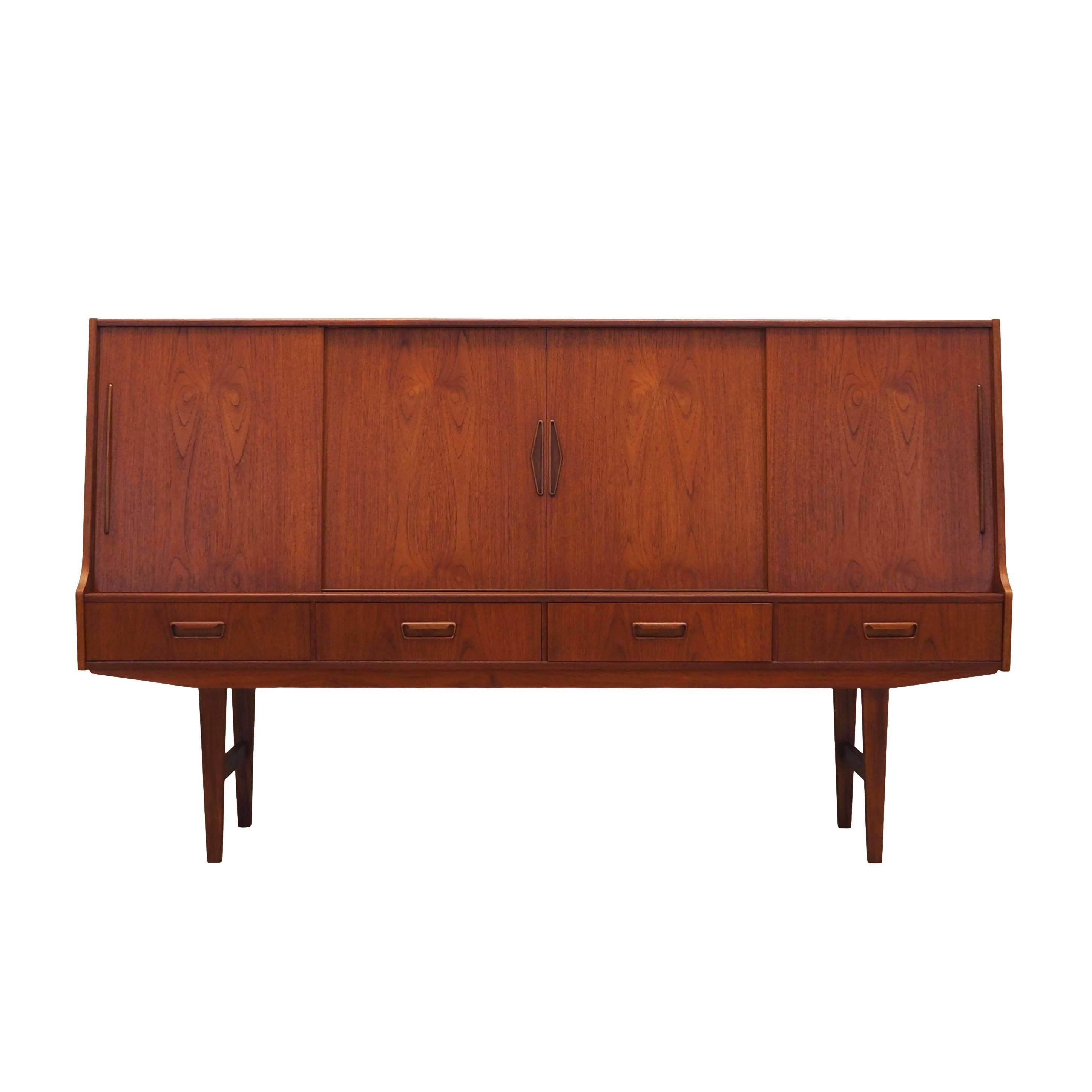 Teak highboard, Danish design, 1960s, production: Denmark