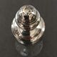 Glass sugar sprinkler and silver metal
