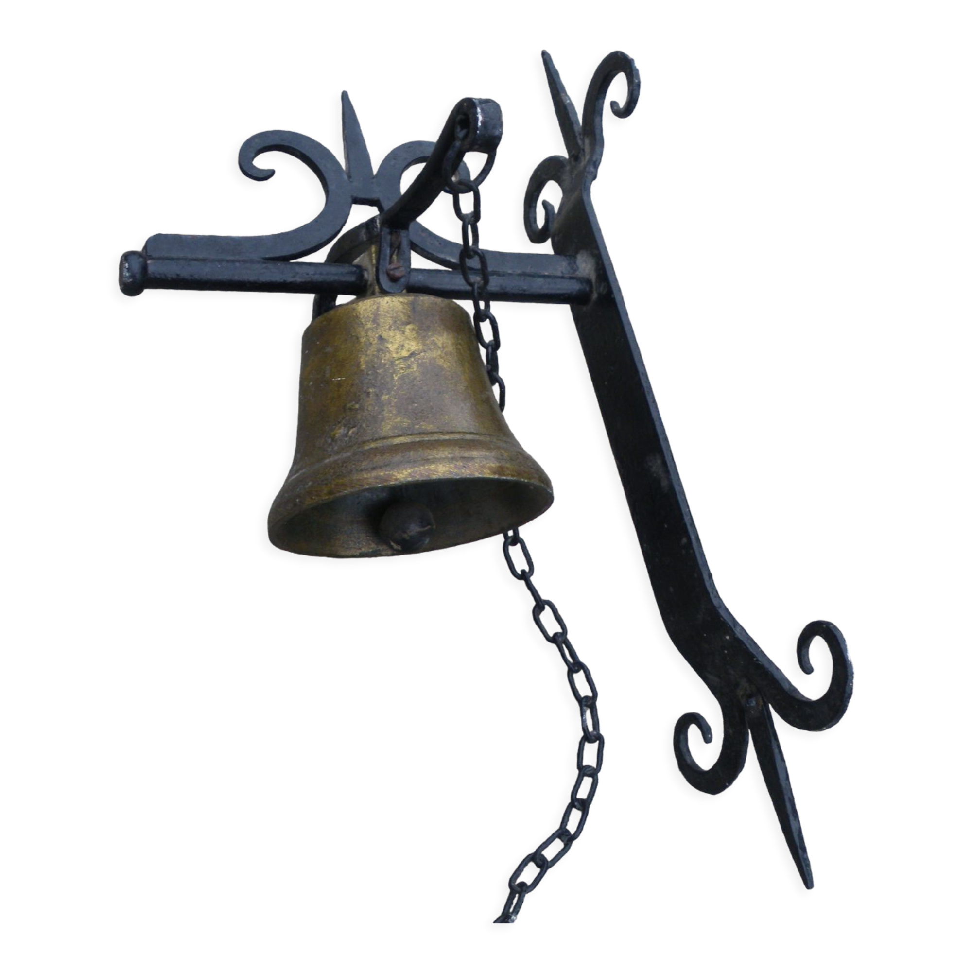 Bronze wrought iron bell